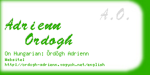 adrienn ordogh business card