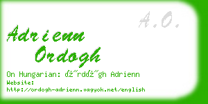 adrienn ordogh business card